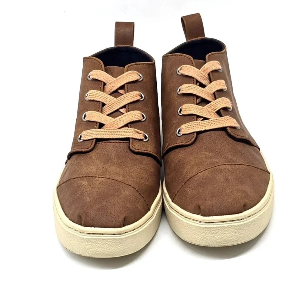 TOMS BOTAS CUPSOLE Big Kid Brown Dress Sneakers Shoes Boots Boys Size 6 - Picture 3 of 12